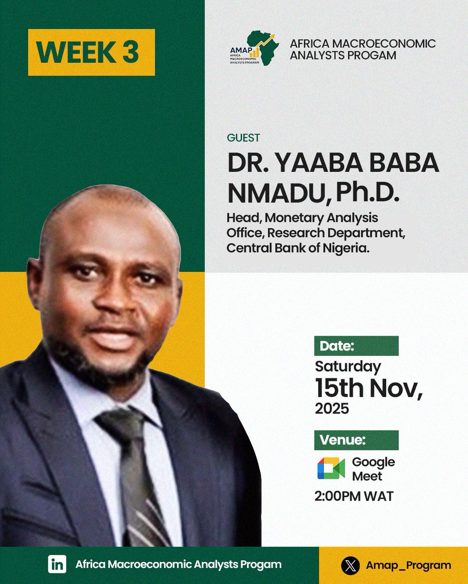 Dr. Yaaba Baba Nmadu is a renowned expert in macroeconomic design and analysis, currently serving as Assistant Director in the Research Department of the Central Bank of Nigeria (CBN).