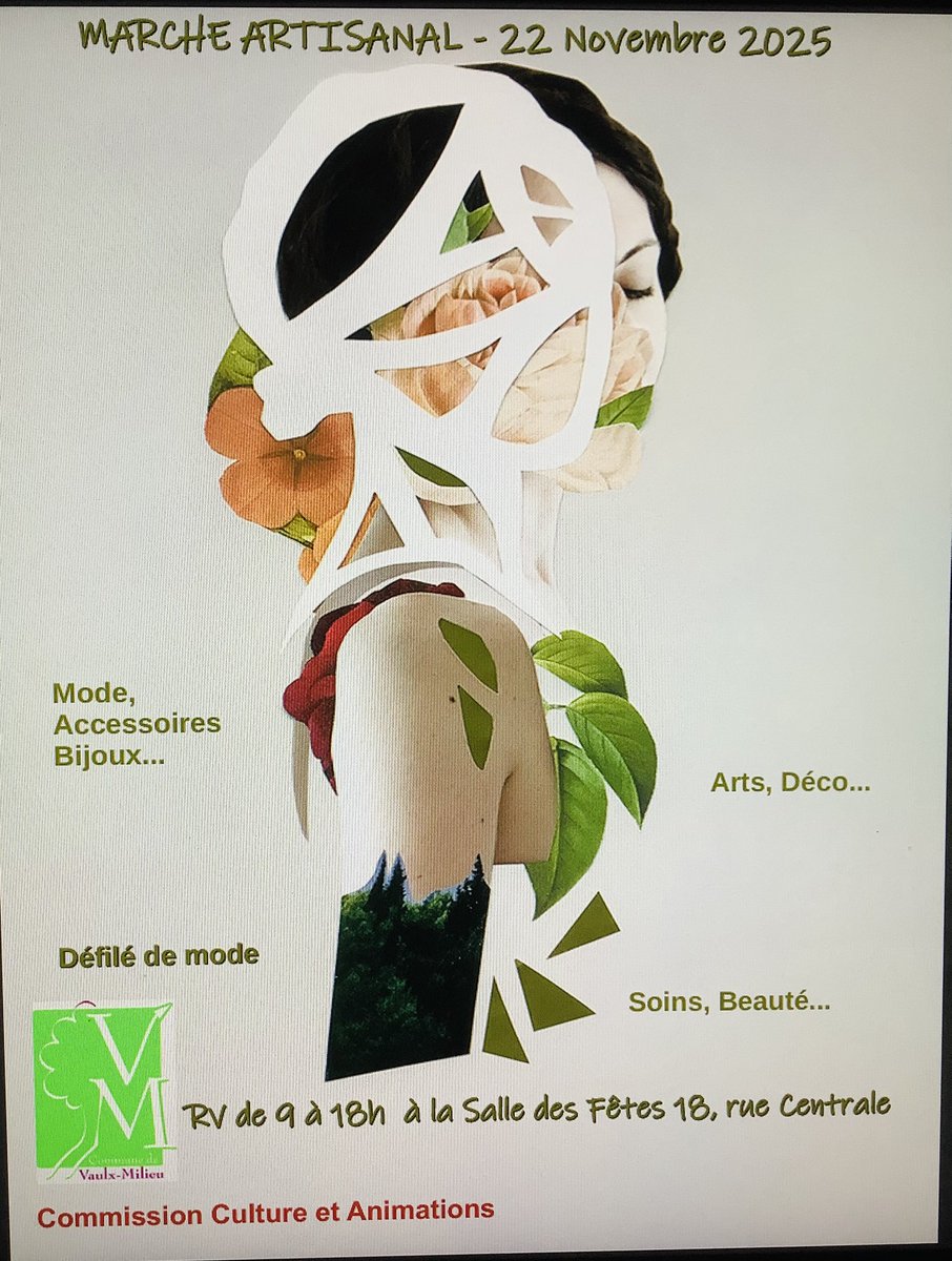 astina381's tweet photo. Ne manquez pas le Marché Artisanal Édition 2025 qui aura lieu le samedi 22 novembre à la salle des Fêtes de Vaulx Milieu à partir de 9h ; venez nombreux. https://t.co/SeM7MMUO71
