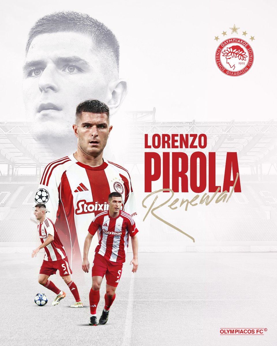 🔴⚪️ Παραμένει ερυθρόλευκος ο Λορέντσο Πιρόλα! / Lorenzo Pirola stays in the red &amp; white family!

#OlympiacosFC