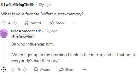CDInewsletter's tweet photo. And finally, Schroeder's favourite Buffett quote. https://t.co/axUT5lZYr5