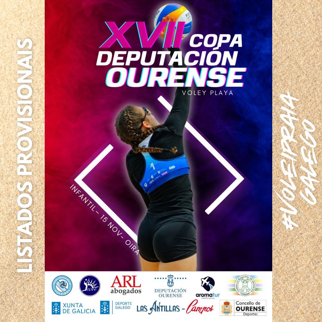 VoleiGalego's tweet image. 🔗 Listados provisionais para a proba infantil da Copa Deputación !

volei.gal/volei-praia-ca…