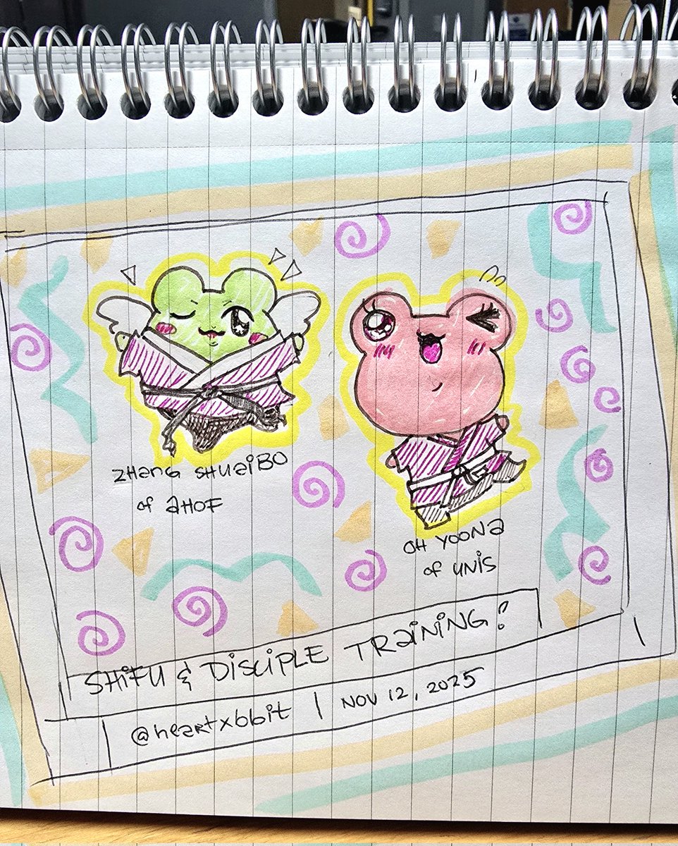 heartxbbit's tweet photo. Shifu Shuaibo &amp; disciple Yoona in training! 🥰 Just an idea I had for the longest time haha! @AHOF_official
@UNIS_offcl

#UNIS #유니스 #AHOF #아홉
#SHUAIBO #장슈아이보
#YOONA #오윤아
#ArtworksForUnis #UnisMuseo #UNIS_EAAT
#ArtHof #AHOFanart #ARTforAHOF https://t.co/g0JOPmmmYZ