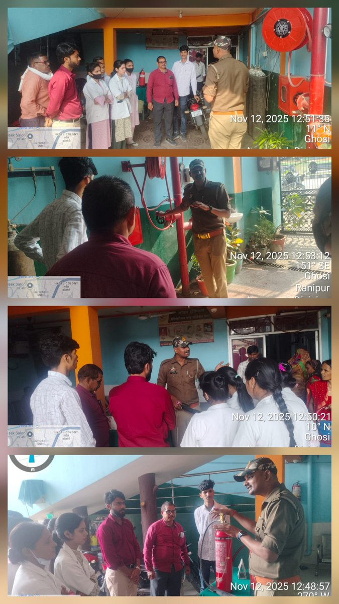 CfofsAz's tweet image. मुख्य अग्निशमन अधिकारी, आज़मगढ़ के निर्देशानुसार दिनांक12.11.2025 ओपल हॉस्पिटल सिधारी आजमगढ़ में अग्निशमन मॉक ड्रिल एवं इवैक्युएशन अभ्यास  कराया गयाl स्टाफ को आपातकालीन परिस्थितियों से निपटने व स्थापित अग्निशमन यंत्रों को चलाने का प्रशिक्षण दिया गया