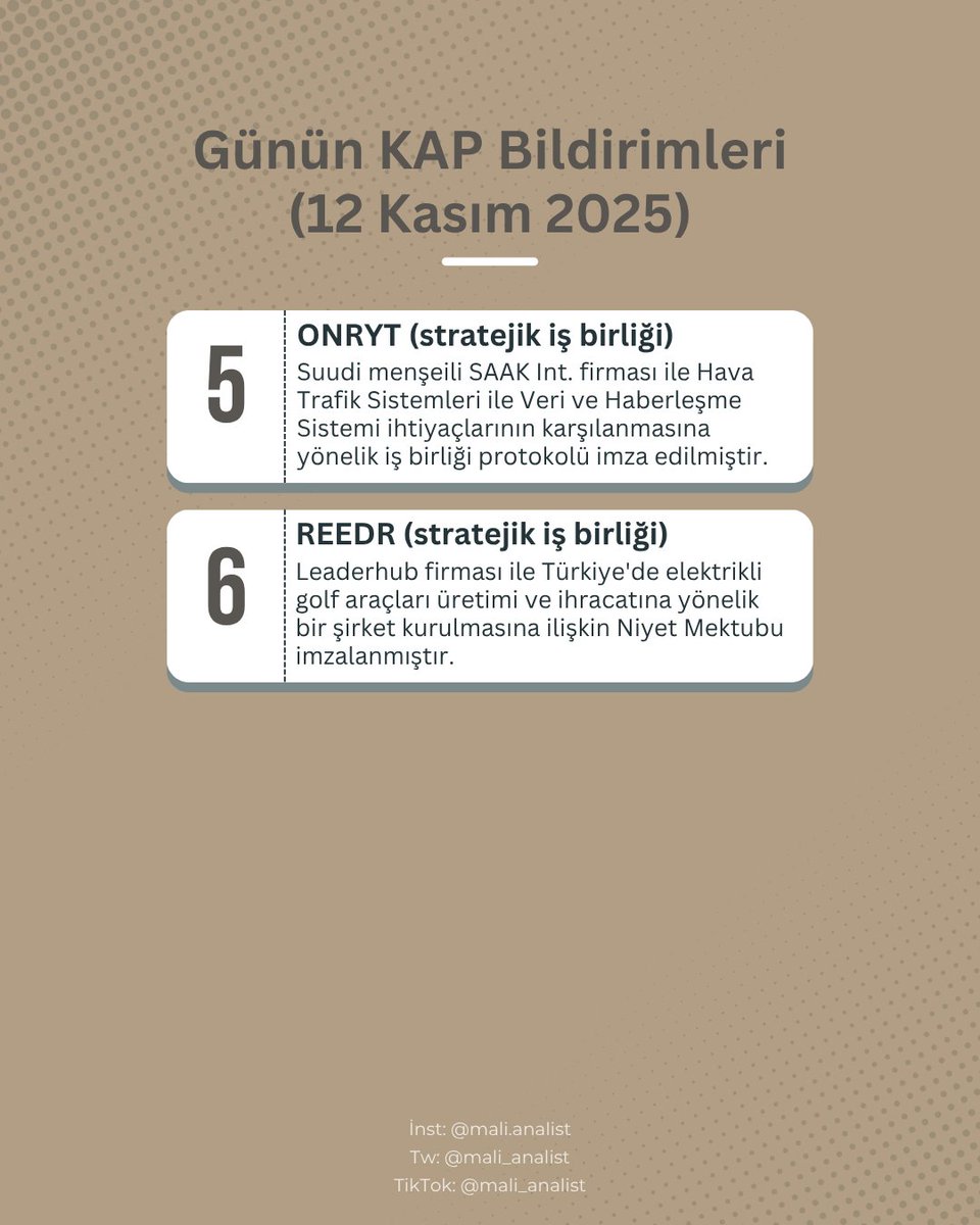 mali_analist's tweet image. 🔴 GÜNÜN KAP BILDIRILERI 🔴 

📌 #sasa Vitol SA ile, rafineri ve petrokimya projesi kapsamında ticari iş birliği mutabakatı imzalamıştır.

📌#tcell Google ile toplam tutarı 1 milyar USD&apos;yi bulacak veri merkeziyatırımı kararı aldı.

Hepsi ve daha fazlası...

#hekts #asels #egeen
