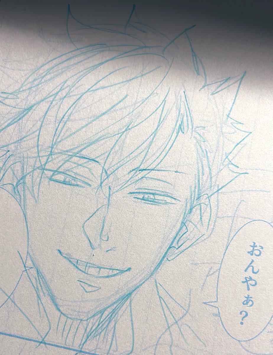 久しぶりににやり顔 