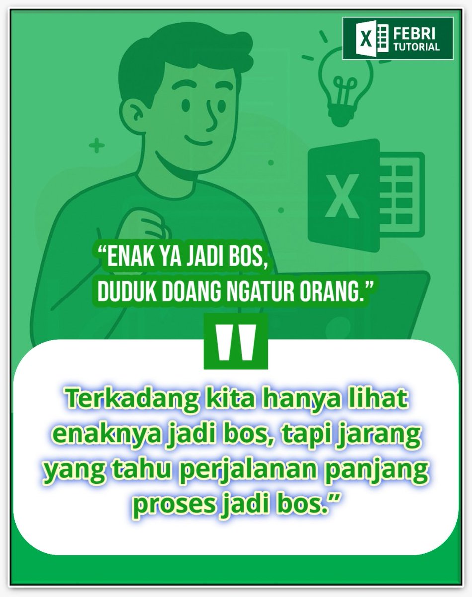 febri_tutorial's tweet image. Motivasi Hari ini :
Lihatlah dari sudut pandang berbeda, dan bandingkan dengan Proses dan Perjuanganmu Sekarang #motivasi #berproses