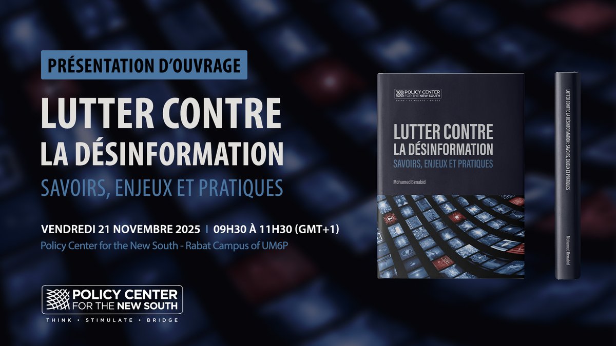 📢 Nous organisons la présentation de l’ouvrage « Lutter contre la #désinformation: savoirs, pratiques et enjeux » de <a href="/mbenabid/">Mohamed Benabid</a>.
🗣️ Cette rencontre réunira des experts, des chercheurs et des professionnels de la communication pour débattre des approches les plus efficaces face à