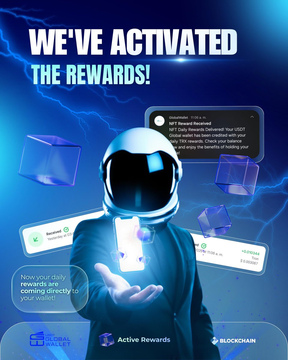 Active Rewards on Global Wallet!

Your daily rewards now arrive automatically in your wallet.

Enjoy the benefits of shaping your node and earning with no hassle.

🔗 Check your balance and celebrate this great milestone.
G-Wallet keeps evolving for you.

🔗 Learn more: