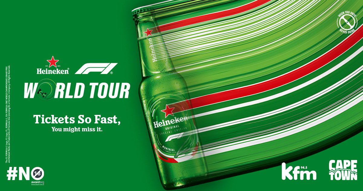 KFMza's tweet photo. You could win tickets to The Heineken World Tour in Cape Town on Kfm 94.5! 🤩
 
  👉 How? Tune in to #TheFlashDrive every Tuesday from 3pm, or visit https://t.co/Mvs50Xe5Th
 
Ts&amp;Cs apply. https://t.co/HFMfJXVkwe