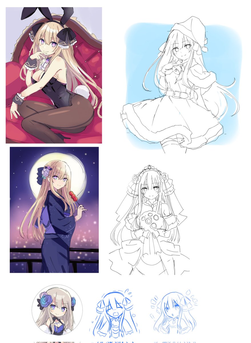 Spleeny___'s tweet photo. Somr Saika sketches i made since i drawing her <3

#王様のプロポーズ
#王プロ https://t.co/lQRRYzsdYx
