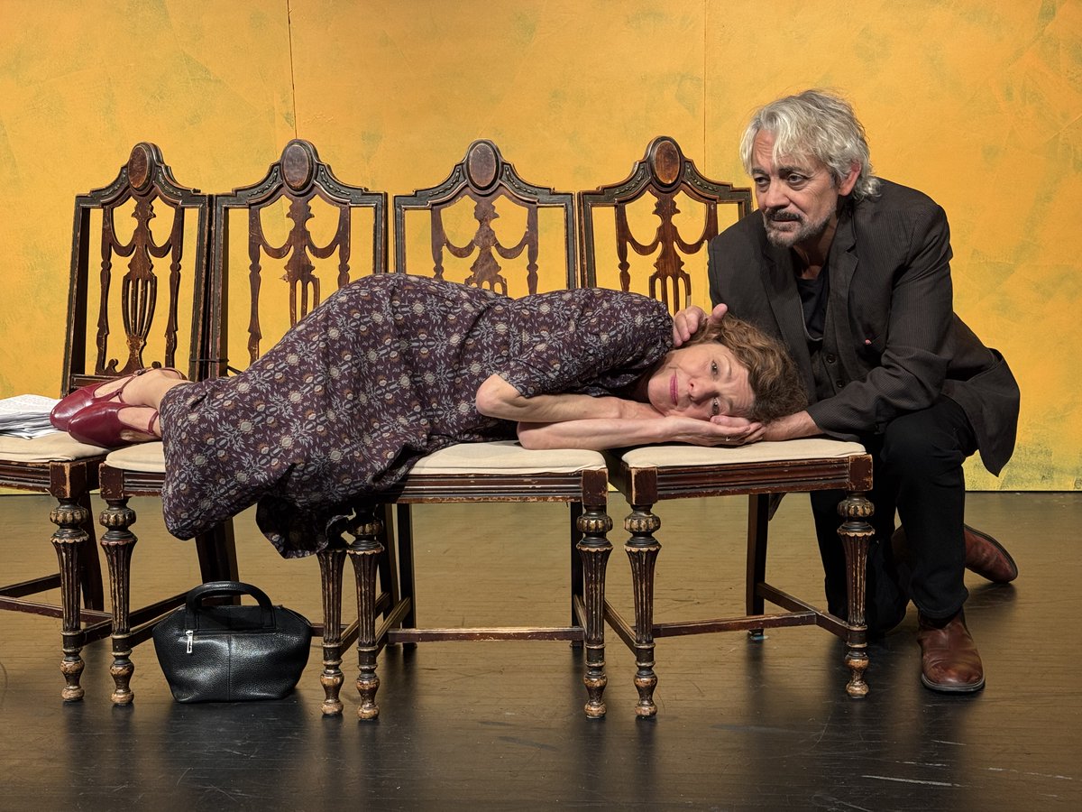 It's the day of the show, y'all!
OPENING TONIGHT!!! 
I TAKE YOUR HAND IN MINE... November 12–22 at the Baby Grand Theatre, Kingston, Ontario, Canada.
Written by Carol Rocamora 
Director: Dmitry Zhukovsky
with  Richard Sheridan Willis &amp; Rena Polley
Tickets -kingstongrand.ca/events/i-take-…