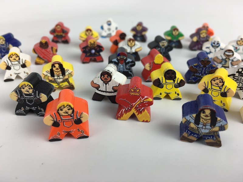 thegamecrafter's tweet image. Full color printed faces on a meeple of your choice. For thousands of years people have been making game pieces and dice for their games, but you can do it for your game without all the whittling knowledge. thegamecrafter.com/make/products/…