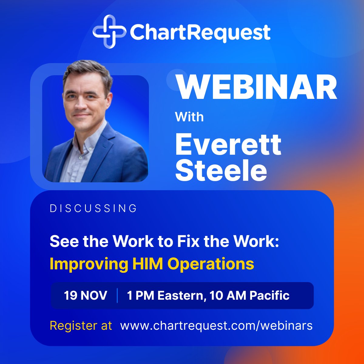 One week left to register! See how visibility turns ROI bottlenecks into owned goals. 

Register at hubs.ly/Q03SpSrp0

📅 Wednesday, Nov 19
⏰ 1 PM ET / 10 AM PT
With Everett Steele, SVP of Operations, and Kate McQuade, VP of Revenue

#HIM #HealthIT #Compliance #Webinar