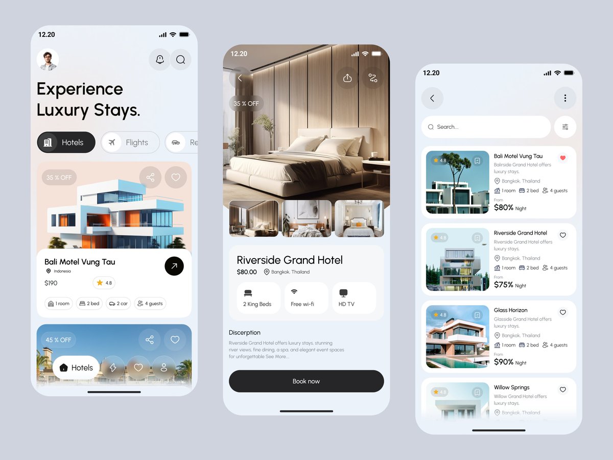 uialomgir08's tweet image. Luxury Hotel Booking App UI

#mobileapp #appdesign #mobileapp #uiux