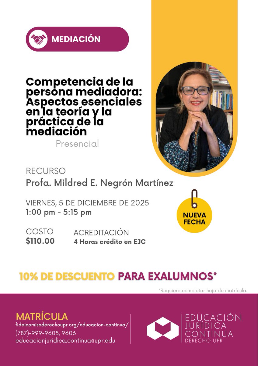 Competencia de la persona mediadora | Presencial - mailchi.mp/c0847fe0f259/0…