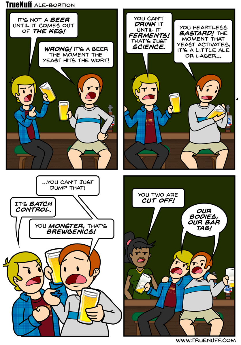 truenuff's tweet photo. [OC] Ale-bortion ~ More comics, stories, and extra jokes in "comic notes"  at the site.

#truenuff #truenuffcomic #webcomic #webcomics #comic #comics #funny #lol #humor #comedy https://t.co/oboo2c5oDf