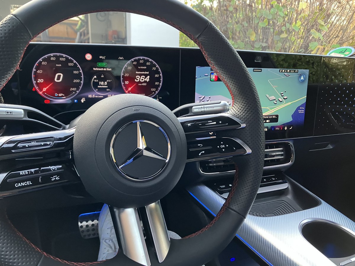 Powermikey2206's tweet image. Ein Ausflug in die Welt der E-Autos. Vom CLA 35 AMG Shooting Brake kommend. Schlecht sieht er ja nicht aus, auch nicht mit den winzigen 17&quot;-Radern mit 225er Winterbereifung. Aber Liebe auf den ersten Blick? Nein. Gut, ich habe irgendwo mal gelesen, dass die Liebe auf den zweiten…