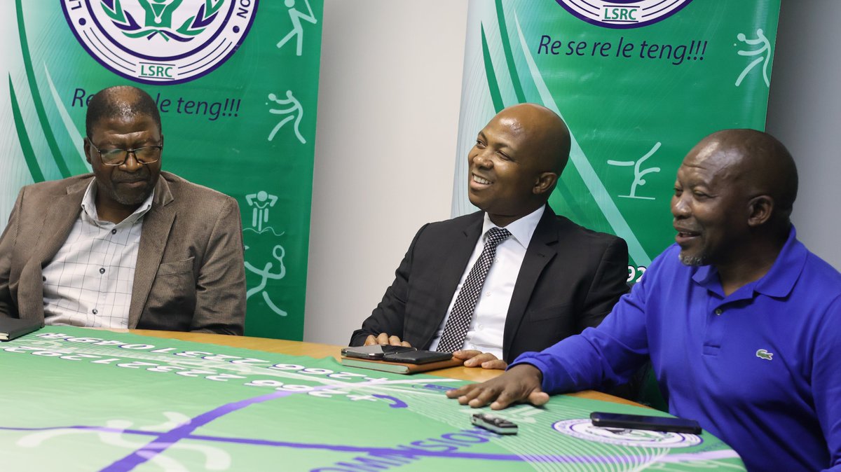 LesothoPR's tweet image. Minister Motlatsi Maqelepo welcomed the new LEFA President Lijane Nthunya, presented by LSRC President Baba Malephane, calling their unity “a new dawn” for Lesotho sports.
#SportsForUnity #LEFA #MTSAC #Lesotho #BasothoRising