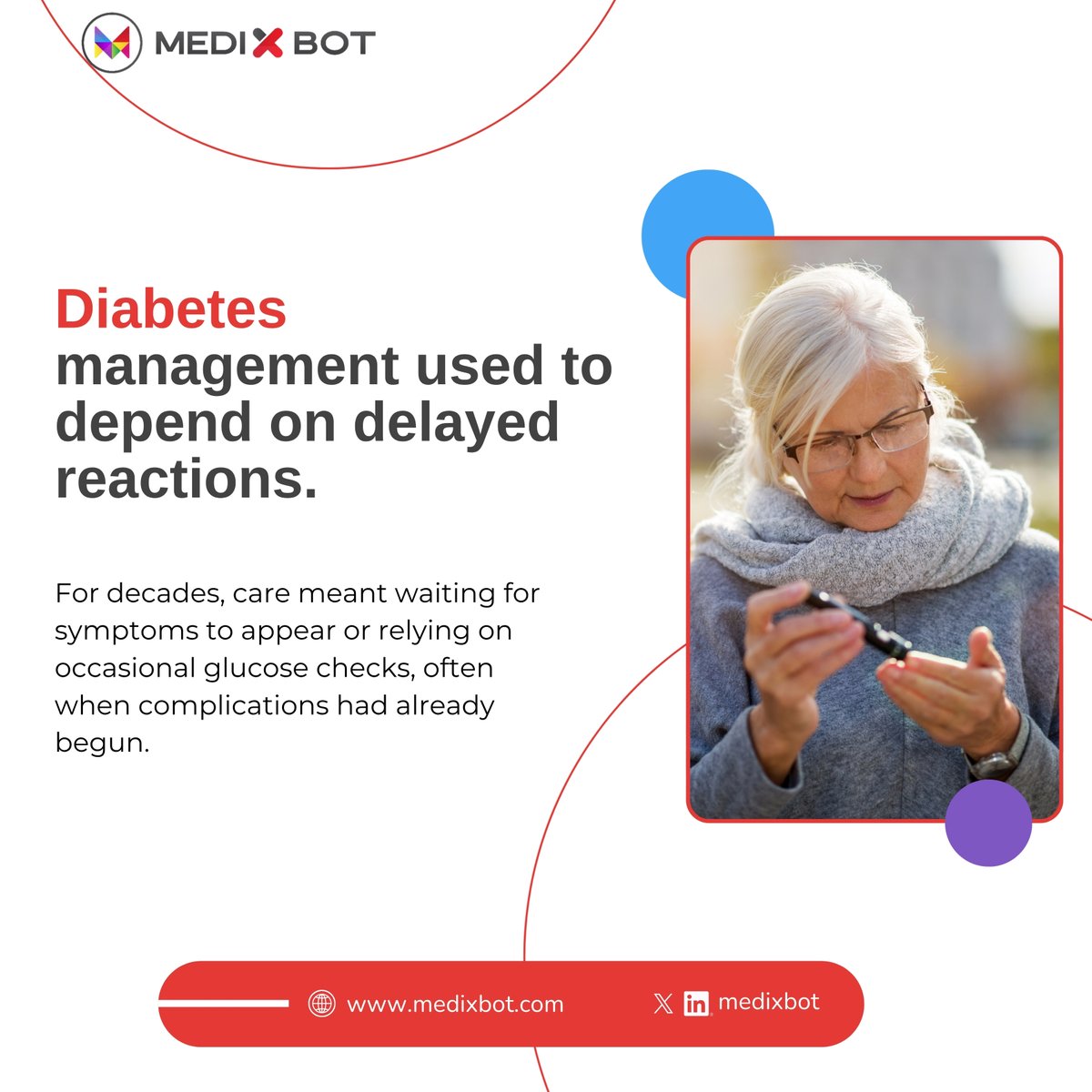 medixbot's tweet image. Still in the spirit of World Diabetes Day, we’re spotlighting how technology is changing the story for millions.

From wearables to AI-driven predictions, diabetes care is becoming more proactive, and we’re proud to be part of that transformation.
#WorldDiabetesDay #Medixbot