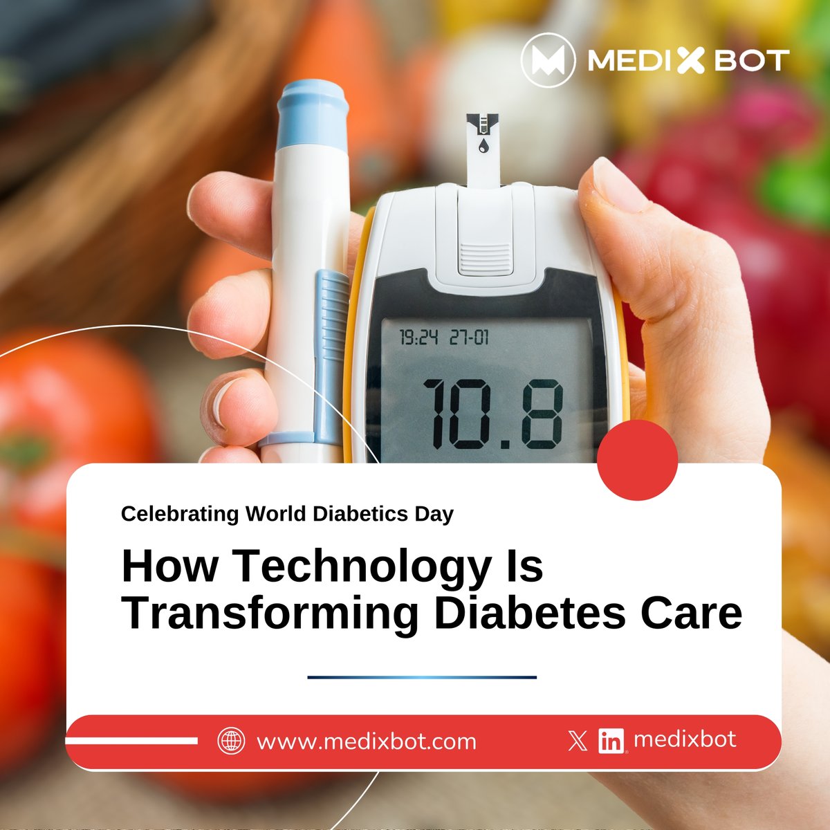 medixbot's tweet image. Still in the spirit of World Diabetes Day, we’re spotlighting how technology is changing the story for millions.

From wearables to AI-driven predictions, diabetes care is becoming more proactive, and we’re proud to be part of that transformation.
#WorldDiabetesDay #Medixbot