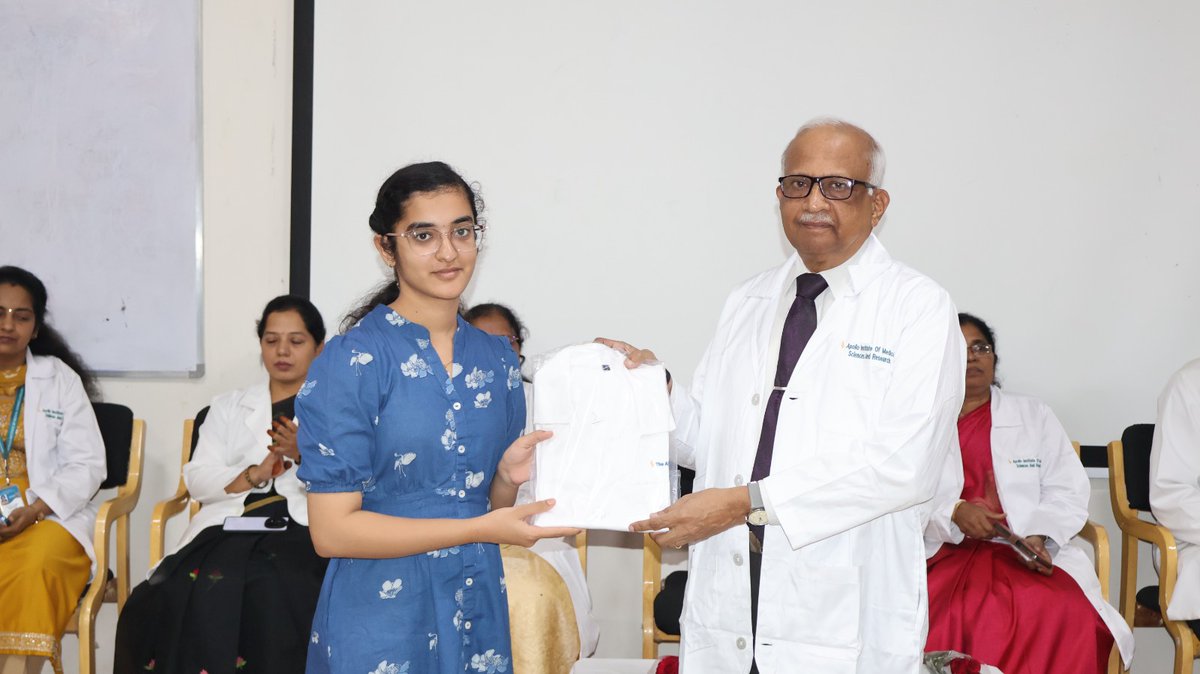 A proud moment at AIMSR, Chittoor!
We welcomed our new MBBS Batch of 2025 through the White Coat Ceremony &amp; Cadaveric Oath today.
Honoured to have Dr. H. Vinod Bhat &amp; Dr. Margaret Shanthi  grace the occasion. 

#WhiteCoatCeremony #MBBS2025 #AIMSRChittoor #FutureDoctors