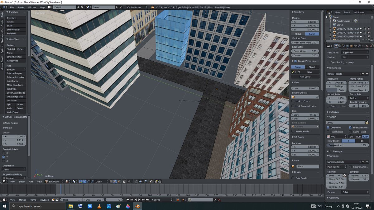 Dollarsignvibe's tweet image. I just made a city in Blender. 

#indiegame #indiegamedevelopers #blender #b3d #3d #blender3d