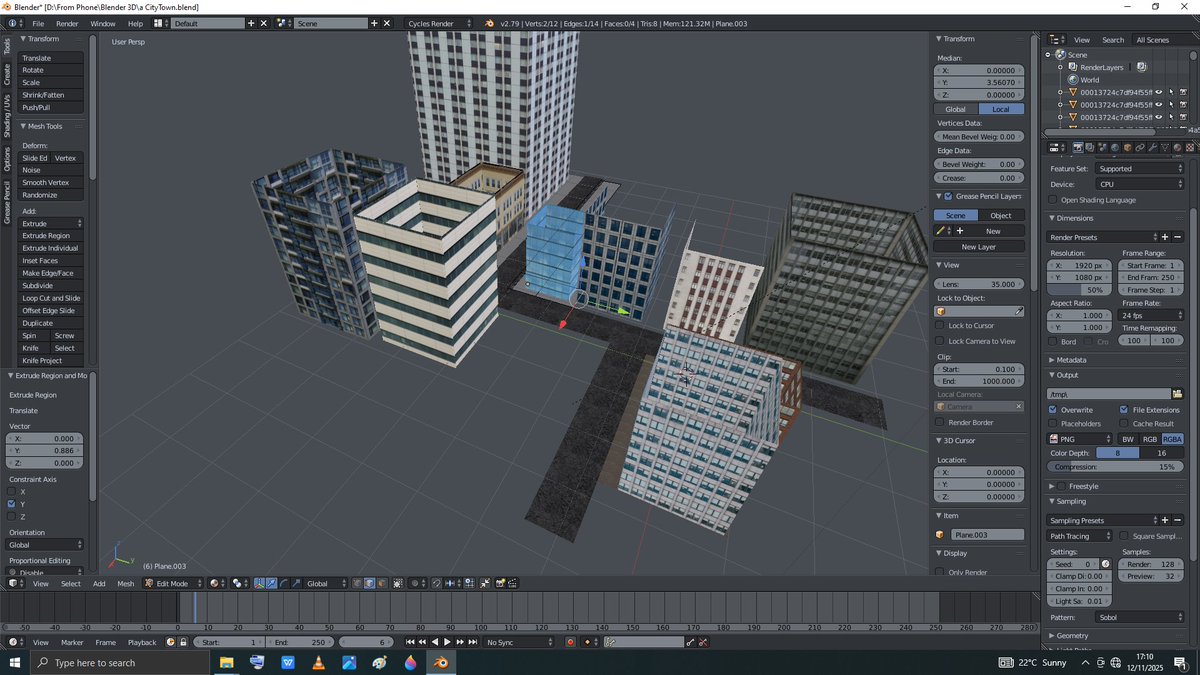 Dollarsignvibe's tweet image. I just made a city in Blender. 

#indiegame #indiegamedevelopers #blender #b3d #3d #blender3d