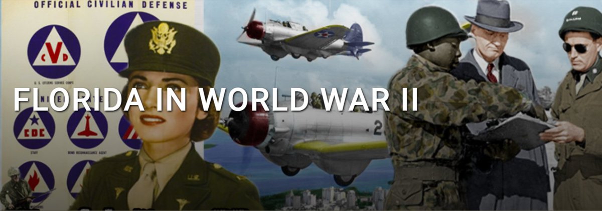 State Library &amp; Archives exhibit features photos, documents &amp; film showing how our state served during WWII.
Explore: floridamemory.com/learn/exhibits…
#FloridaWWII #DLIS