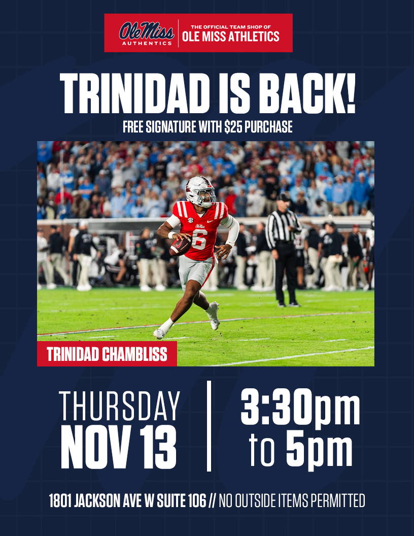 OMAuthentics's tweet image. Don't miss @TrinidadChambl1 back at the store this Thursday!!! 📆

From 3:30-5pm, you can meet Trinidad and get his signature with a $25+ purchase. Also, don’t forget to grab your #6 jersey while you are there! 🏈