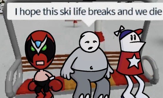 remembered i made this at like 2 am a few days ago ig drawing h*r characters over stupid meme images is my thing now thanks autism