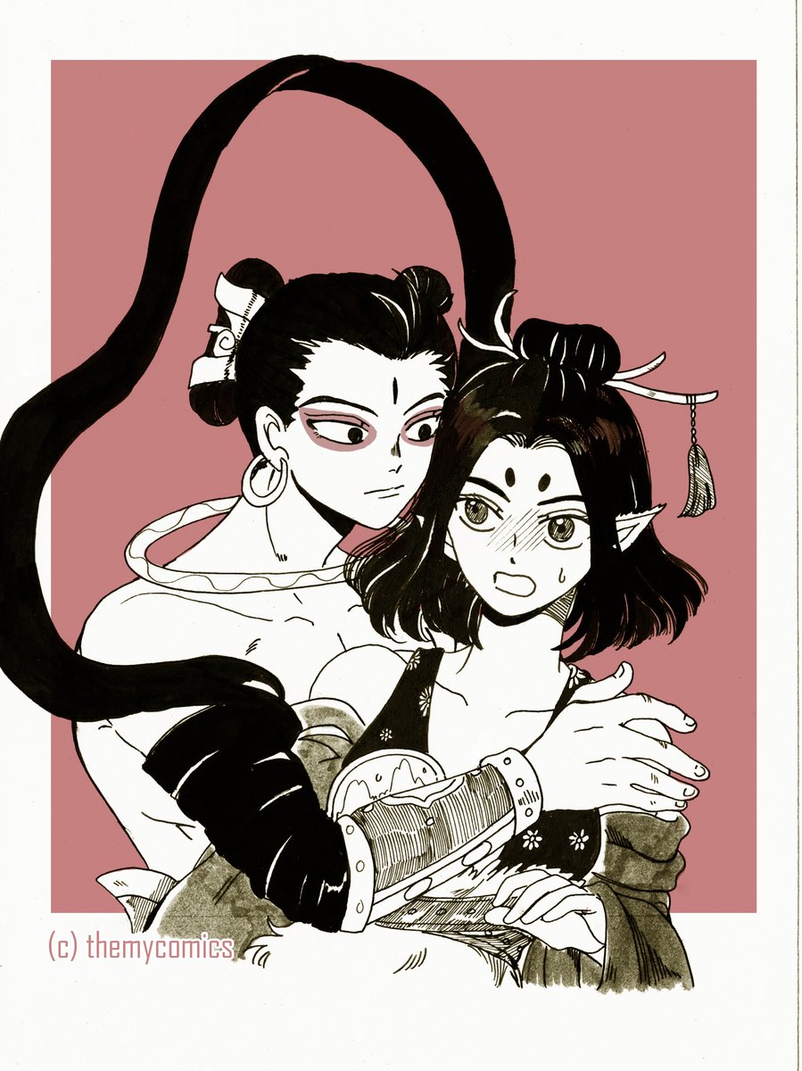 「Fanart Nezha x PingPing fox (c) Black My」|Themy|Mys city's writerのイラスト