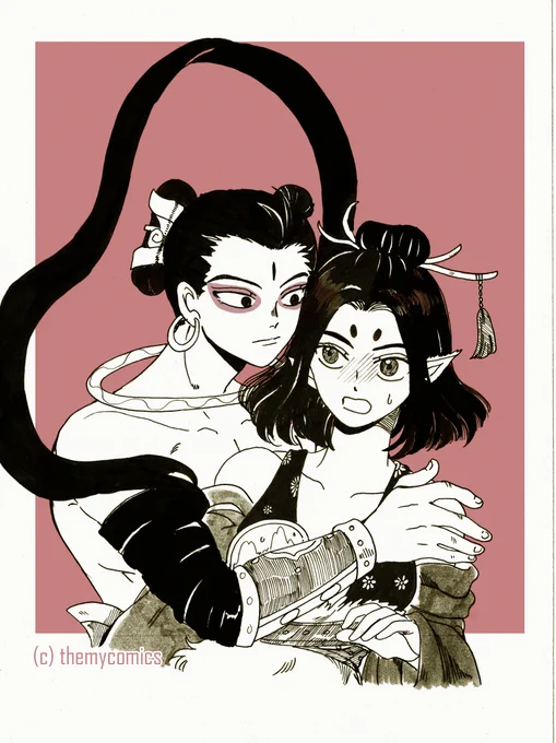 Fanart Nezha x PingPing fox (c) Black Myth Wukong