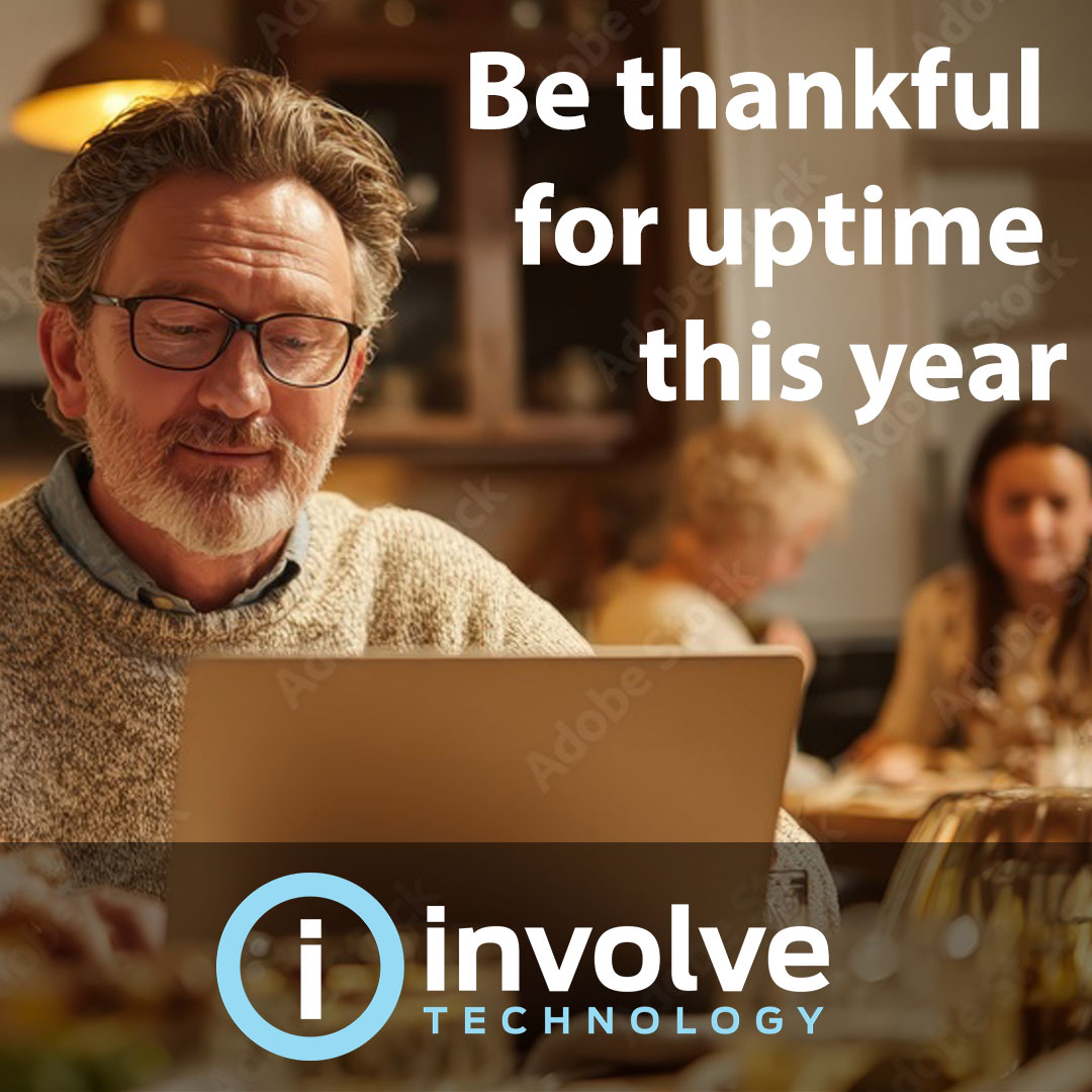InvolveITS's tweet photo. Reliable technology = no awkward calls during dessert. 
#DontWingIT #InvolveIT #Techsgiving https://t.co/coRY1KvHN9