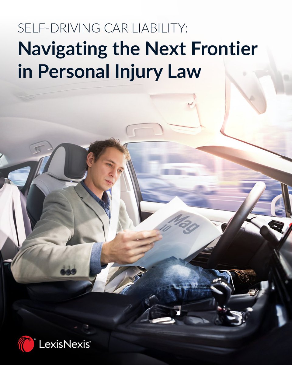 LexisNexisCan's tweet image. 𝐒𝐞𝐥𝐟-𝐃𝐫𝐢𝐯𝐢𝐧𝐠 𝐂𝐚𝐫 𝐋𝐢𝐚𝐛𝐢𝐥𝐢𝐭𝐲: Navigating the Next Frontier in Personal Injury Law

𝐆𝐞𝐭 𝐀 𝐅𝐫𝐞𝐞 𝐏𝐆 𝐓𝐫𝐢𝐚𝐥 for more insights ➡️ lnkd.in/g5nVFCvf

#LexisNexisCanada #PracticalGuidance #PGTrial