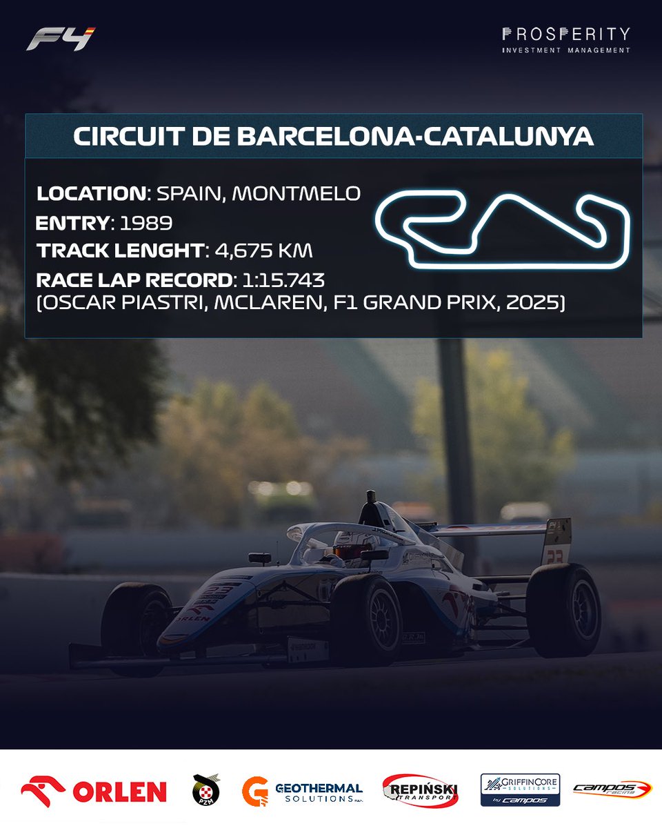 🔥 Oto rozpiska i ciekawostki przydatne do śledzenia rywalizacji w Barcelonie 🤩

📺 Miła informacja - wyścigi na żywo w <a href="/Motowizja/">Motowizja</a> 👌

🇬🇧 Here's the schedule and some interesting facts to help you follow the racing weekend in Barcelona 🤩

<a href="/TeamORLEN/">ORLEN Team</a> <a href="/OfficialPZM/">PZM</a> #F1PL #ElevenF1