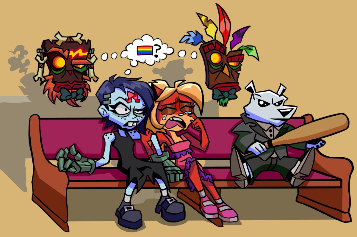 Os Evil-Twins dominaram as mentes da dupla insana
e. . . agora estão se casando?
#CrashBandicoot #CrashTwinsanity