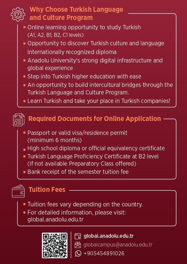 samegitim's tweet image. Anadolu University is pleased to announce the opening of applications for its Open Education programs, which are offered in both Turkish and English languages.

All required procedures must be completed online through the official registration portal: aoskayit.anadolu.edu.tr