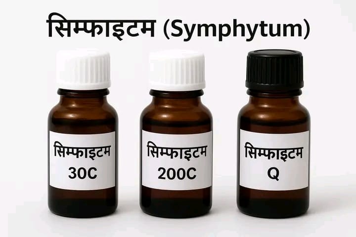 Symphytum – हड्डियों को जोड़ने वाली प्राकृतिक होम्योपैथिक औषधि....

जब किसी की हड्डी टूट जाती है, बार-बार चोट लगती है या फ्रैक्चर जल्दी नहीं जुड़ता — तब Symphytum को होम्योपैथी में “Bone-Healer Medicine” कहा जाता है। इसे खासकर Symphytum 30C, 200C और Symphytum Q (मदर टिंचर) के रूप