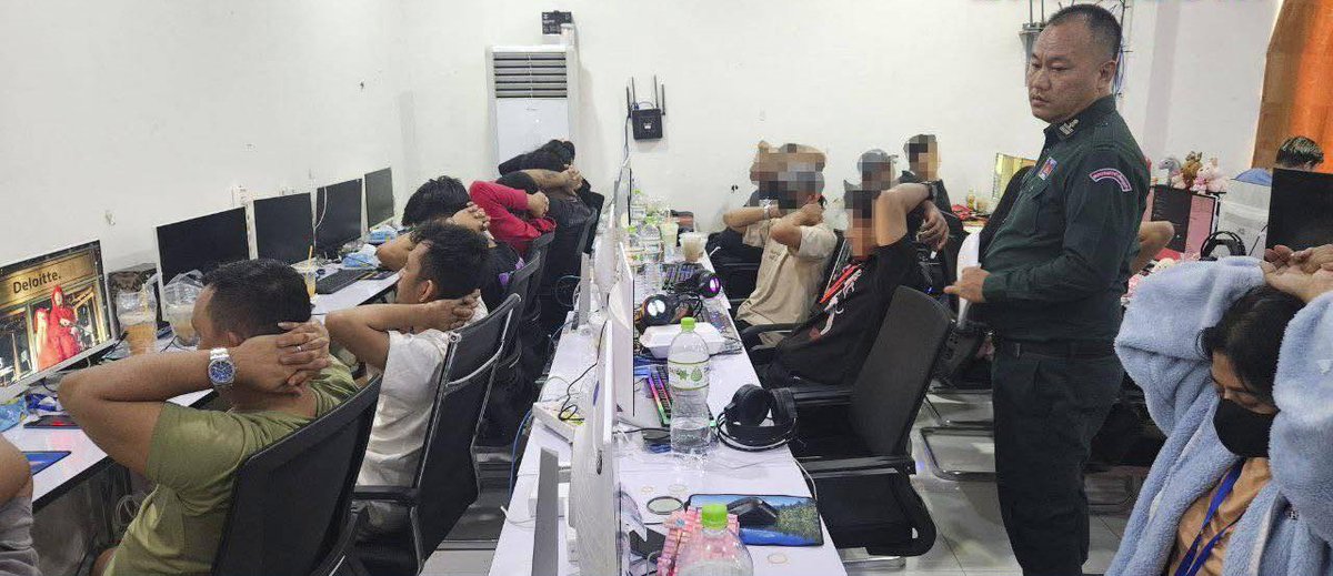 jacobincambodia's tweet photo. Cambodia deported 30 Indonesian nationals linked to online scam operations uncovered during a joint police raid in Poipet. The suspects were found running fraud schemes targeting Indonesia and the Philippines from rooms inside a casino. Authorities are continuing to hunt for the ringleaders behind the operation.