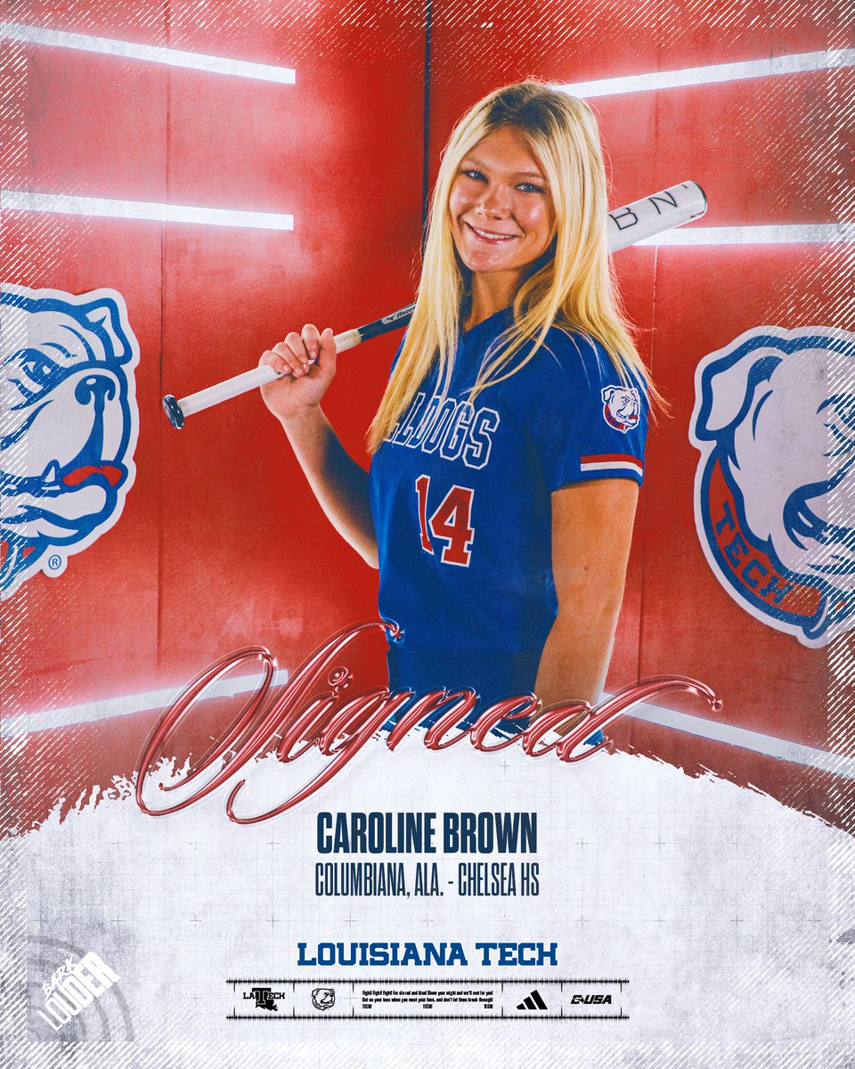 LATechSB's tweet image. 𝙎𝙞𝙜𝙣𝙚𝙙 🖊️

Welcome to LA Tech, Caroline Brown, a utility player from Chelsea HS in Columbiana, Ala. 

➡️ @CarolineBrownsb 

#BarkLouder