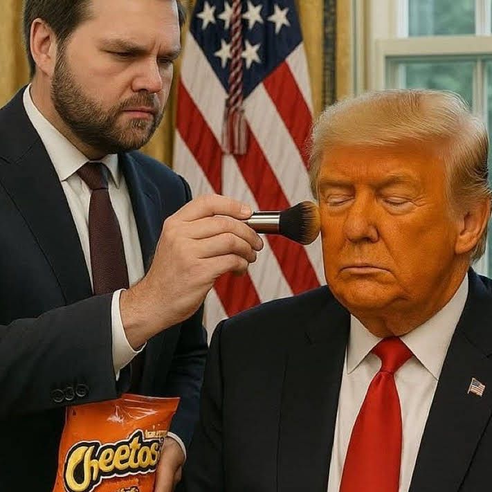 navahochick56's tweet photo. @smc429 💙👁️👁️☕👊.. morning Susan...Vance knows how to "cover up" ITs 🤡 pig ear!! NEVER trust a Liar 🚫 WTP know of a weak Klowns deception 🔥🔥! Have a very safe day friends of #Truth 👊🪶💙 #trumpisonthelist #IMPEACH45NOW #toomuchmakeup 🤡 https://t.co/NJDbGq7e6T