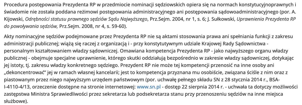❗️Nie mogę tego słuchać.

Pan <a href="/MS_GOV_PL/">Min. Sprawiedliwości</a> <a href="/w_zurek/">Waldemar Żurek</a> twierdzi, że akt powołania przez <a href="/prezydentpl/">Kancelaria Prezydenta RP</a> sędziego to „akt administracyjny”.

Nie, Panie Ministrze, nie jest to „akt administracyjny”, a zatem nie podlega kognicji sądów administracyjnych i sprawa jest całkowicie jasna na