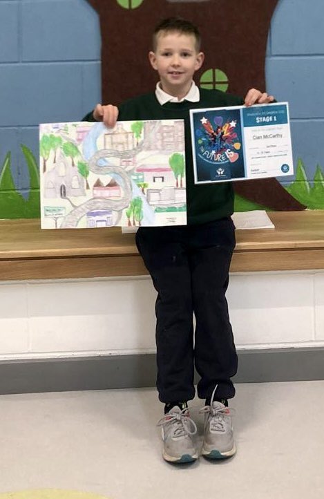 SNPKanturk's tweet photo. C from Mr Kelleher’s 2nd Class proudly displays his Artwork that placed in the recent @Kanturk_CU Credit Union competition. 

Maith thú 🎉🎉 https://t.co/UeDZQESQ5G