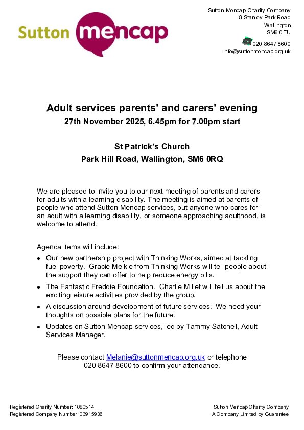 Sutton Mencap tweet media