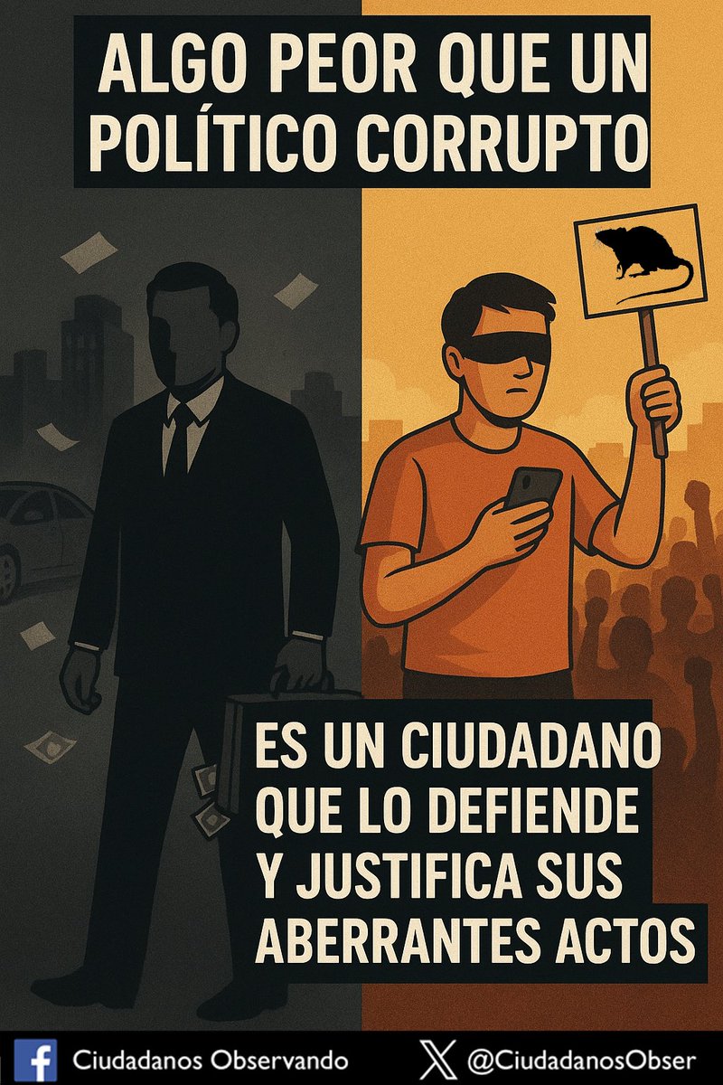 Terrible que una ciudadano defienda a un político corrupto.