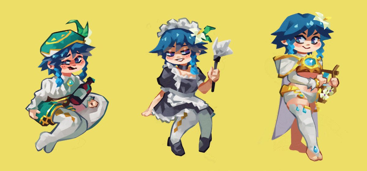 Bunch of cute #femboy drawings.
#astolfo #bridget #venti