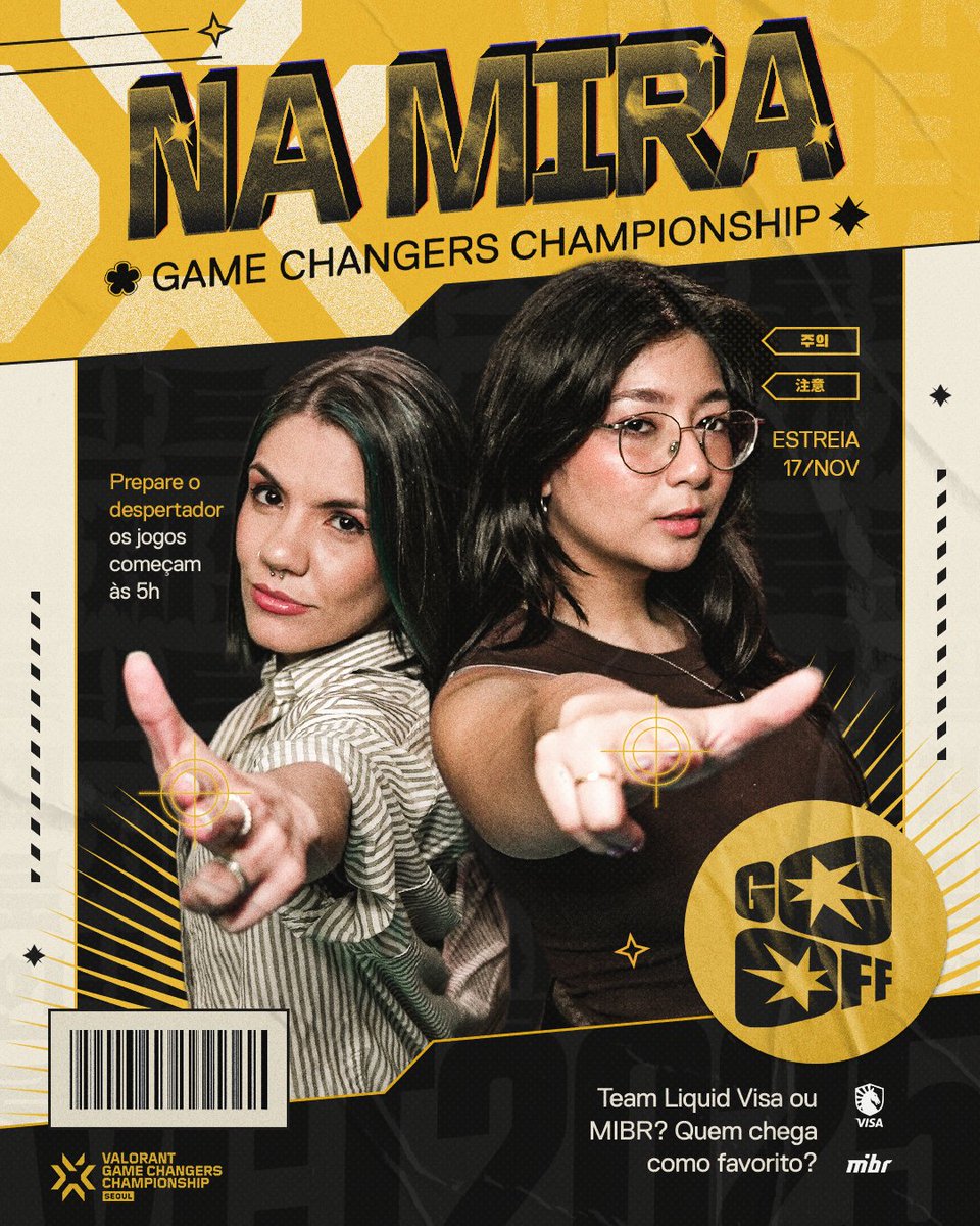 VOCÊ🫵 TEM UM COMPROMISSO!

<a href="/napeRx/">Naper</a> e <a href="/tayhuhuu/">Tayhuhu</a> comandam o Na Mira Game Changers Championship, uma série de três programas com bastidores de Seul, além de convidadas especiais e muita gameplay!

Anote aí: dia 17 de novembro, encontro marcado em nosso canal no YouTube ▶️