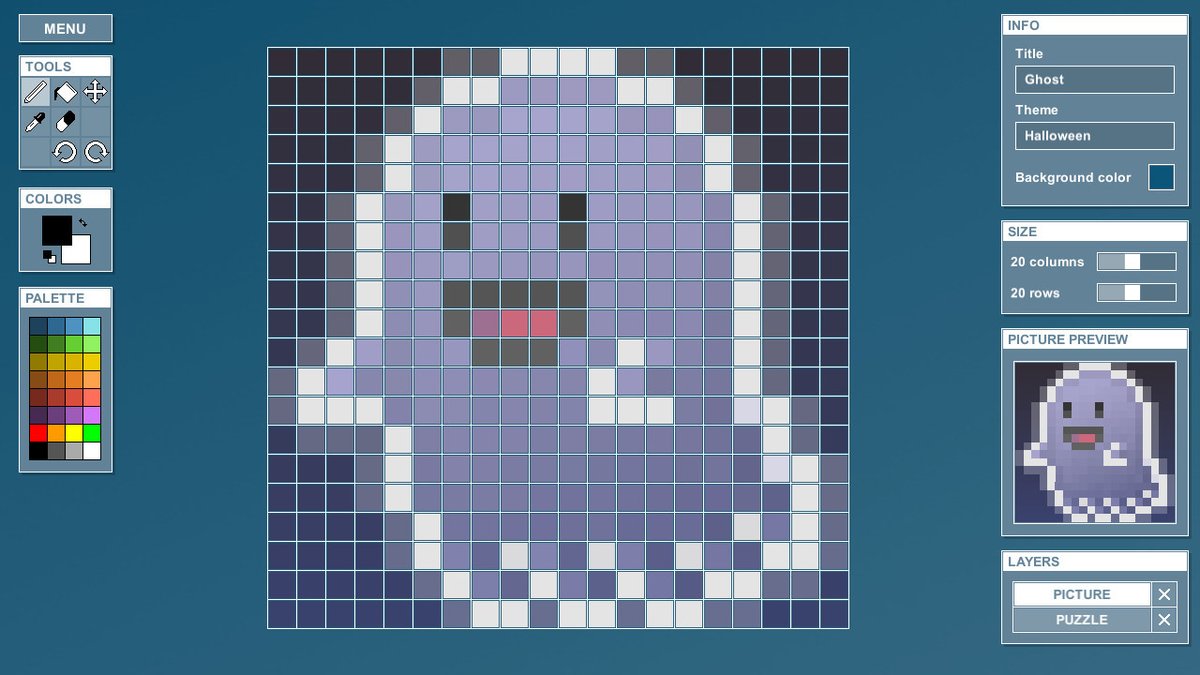 Pictopix's tweet image. 🎁 Last hours to get #Pictopix for 30% off on Steam! 🎉

➡️ Don&apos;t miss it: store.steampowered.com/app/568320/Pic…

⭐️ Play thousands of puzzles
⭐️ Create and share your levels
⭐️ Discover 4 game modes
⭐️ And much more!

#PuzzleGame #Nonogram #Picross #ピクロス #IndieGame #GameDeals #PixelArt