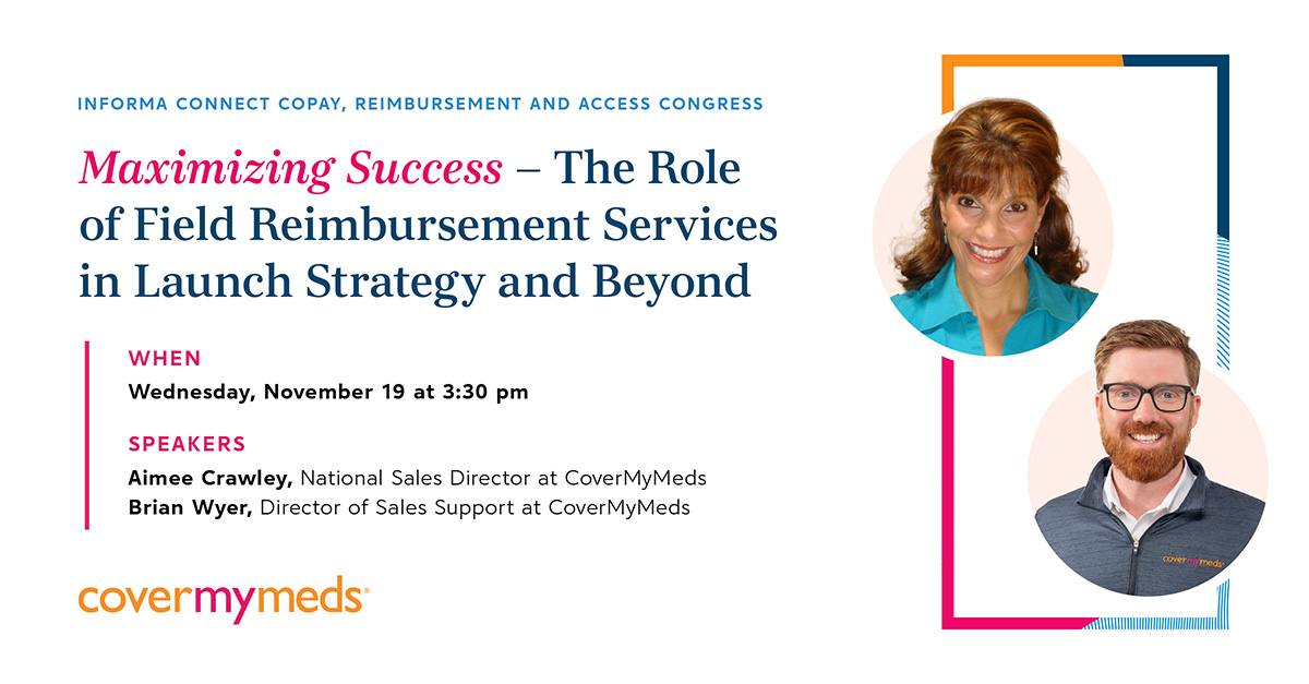 One week away! Headed to Informa Connect's #Copay2025? Join Aimee Crawley and Brian Wyer from CoverMyMeds as they unpack how FRS are evolving, and how the right strategy can improve medication access, brand success and launch excellence.