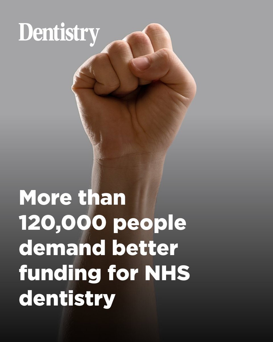 More than 120,000 people demand better funding for NHS dentistry;

Campaigners travelled to Westminster today to deliver a petition backed by thousands calling for the government to fund NHS dentistry ⬇️ 

dentistry.co.uk/2025/11/12/mor…